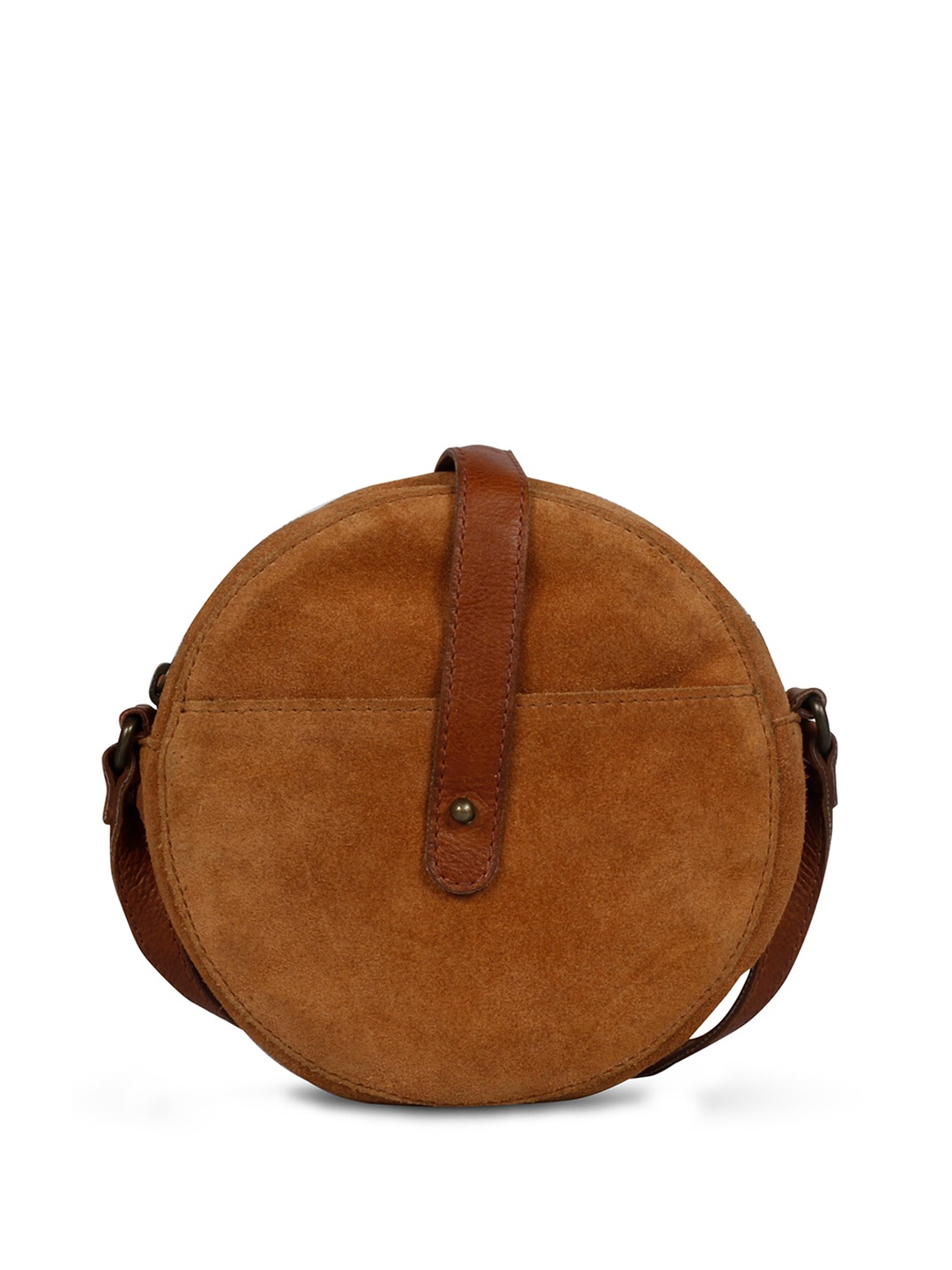 

Favore Textured Leather Structured Sling Bag, Tan