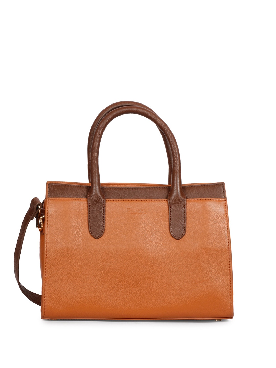 

Favore Leather Structured Handheld Bag, Brown