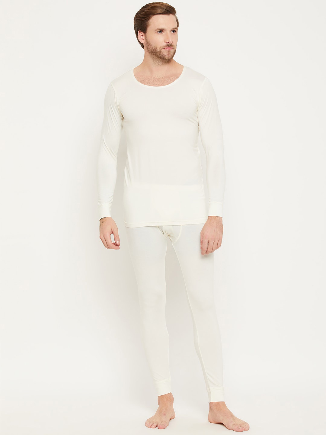 

NEVA Skin Fit Round Neck Thermal Set, Off white