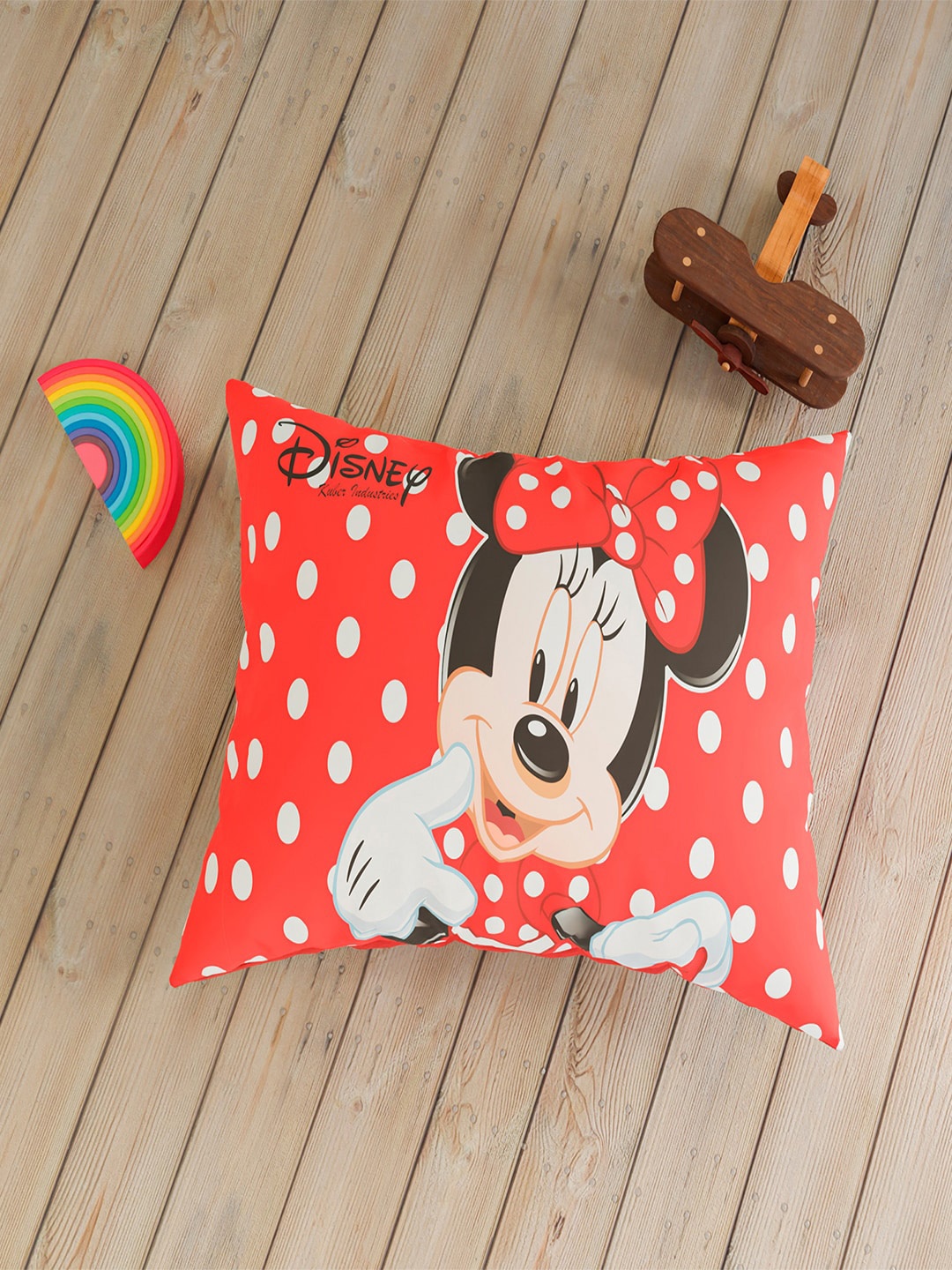 

Kuber Industries Red & White 6 Pieces Disney Mickey Printed Pure Silk Pillow Covers