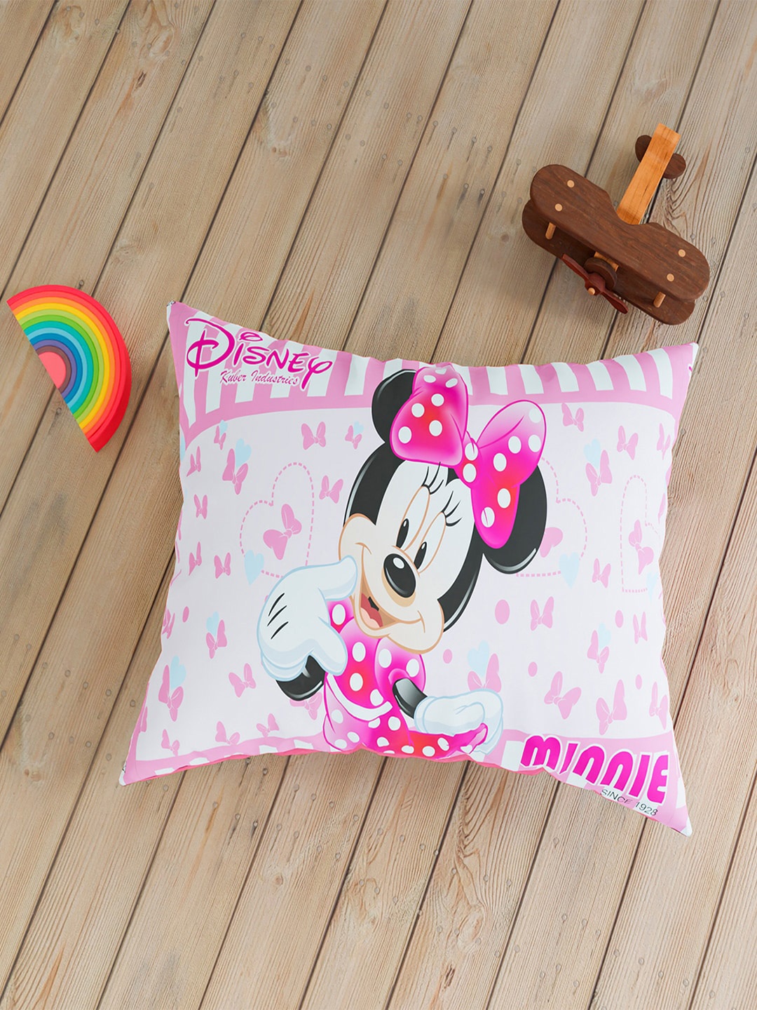 

Kuber Industries Pink & White 2 Pieces Printed Pure Silk Pillow Covers