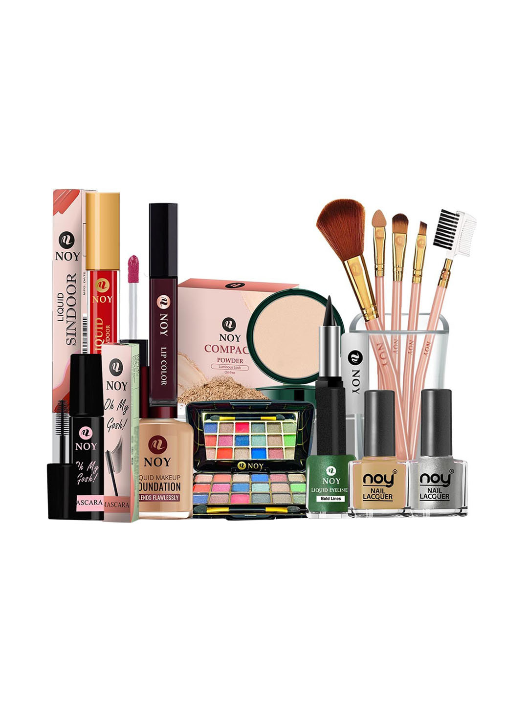 

NOY 15Pcs Luxurious Beauty Essentials - Combo No. 1222, Nude
