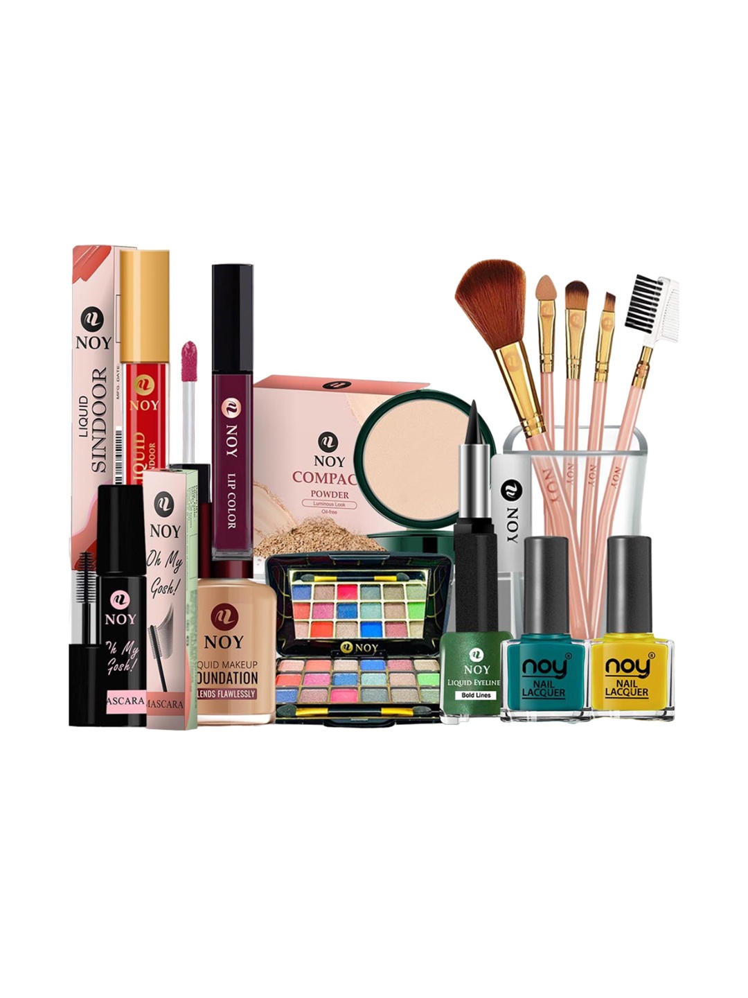 

NOY Harmonia 15Pcs Makeup Combo- Balanced Beauty Achieved In Perfect Blend- Combo No. 1322, Green