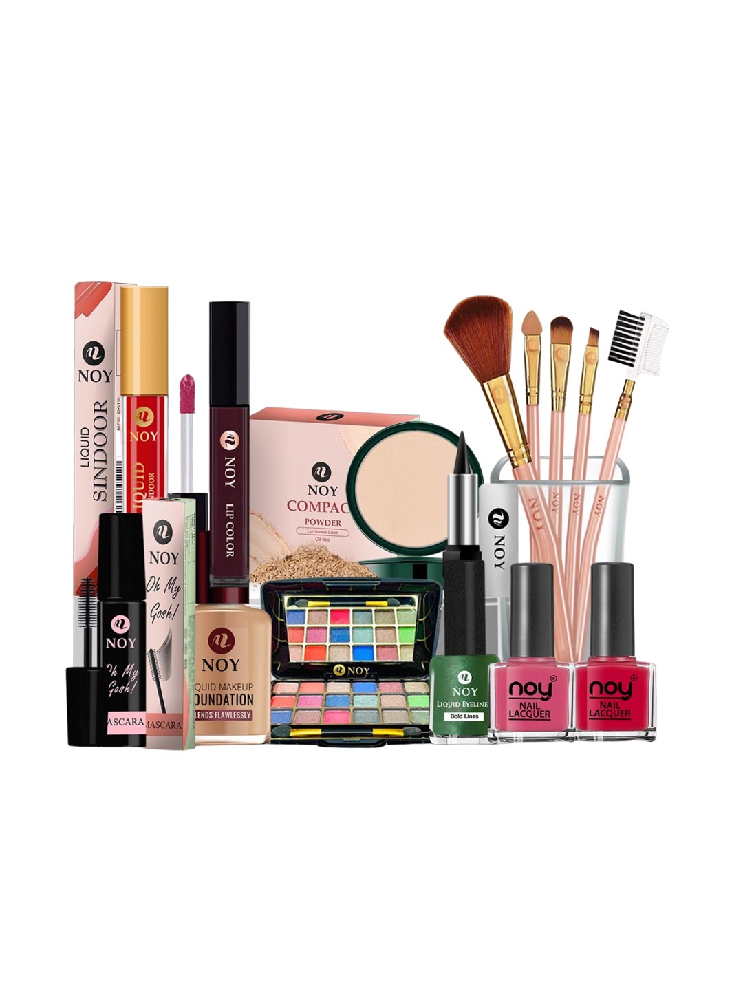 

NOY Enchant 15Pcs Makeup Combo - Enchanting Beauty With Perfect Pairings - Combo No. 1310, Pink