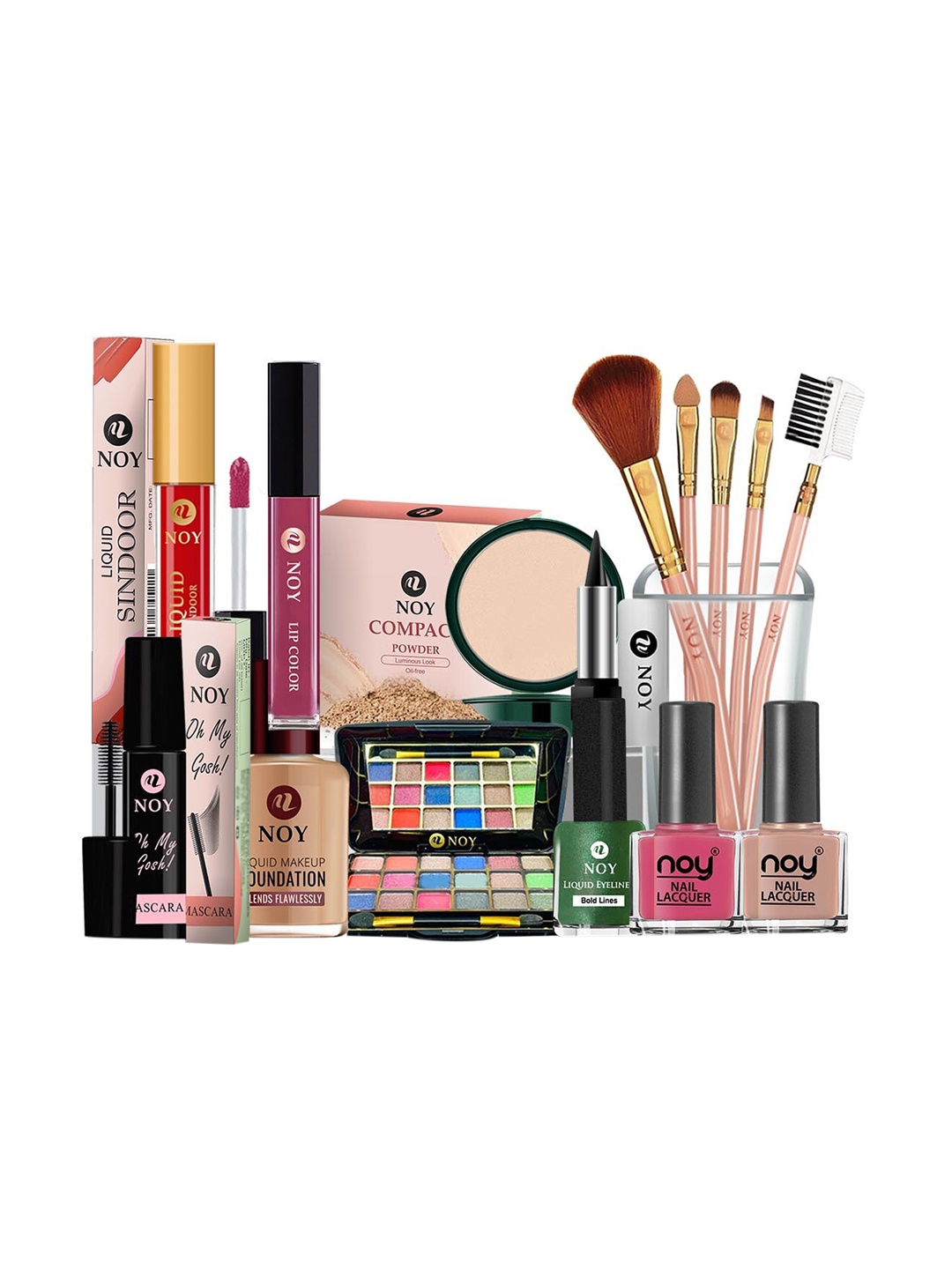 

NOY Fusion 15Pcs Makeup Combo - Artistic Blend For Creative Expression - Combo No. 1319, Purple
