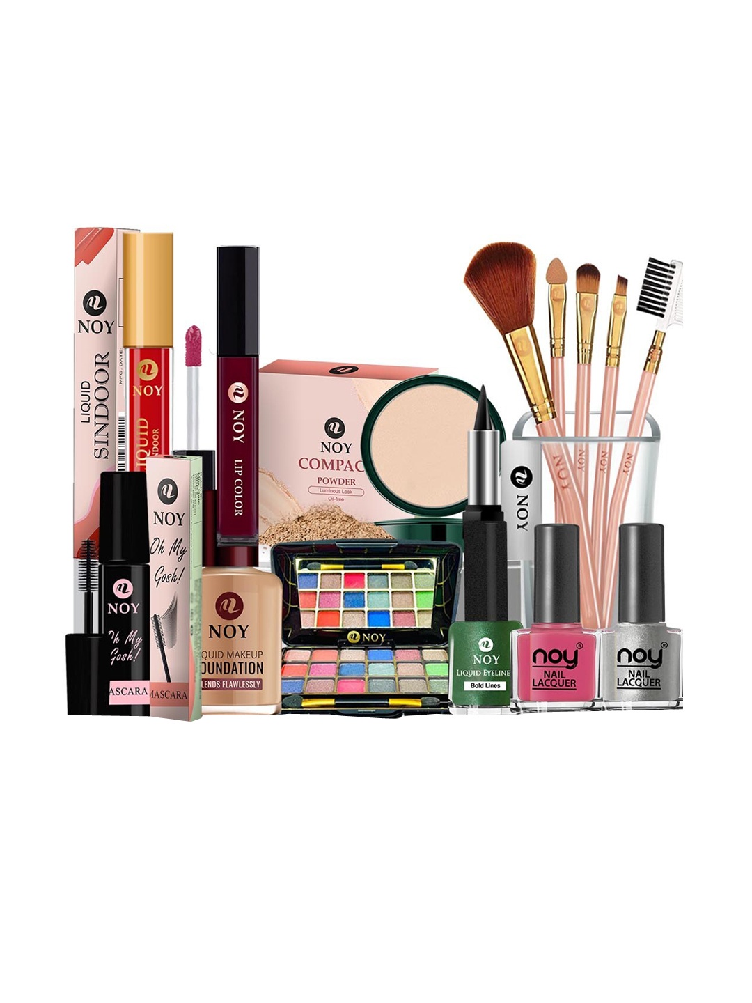 

NOY 15-Pcs Waterproof Make Up Combo No#1304, Maroon