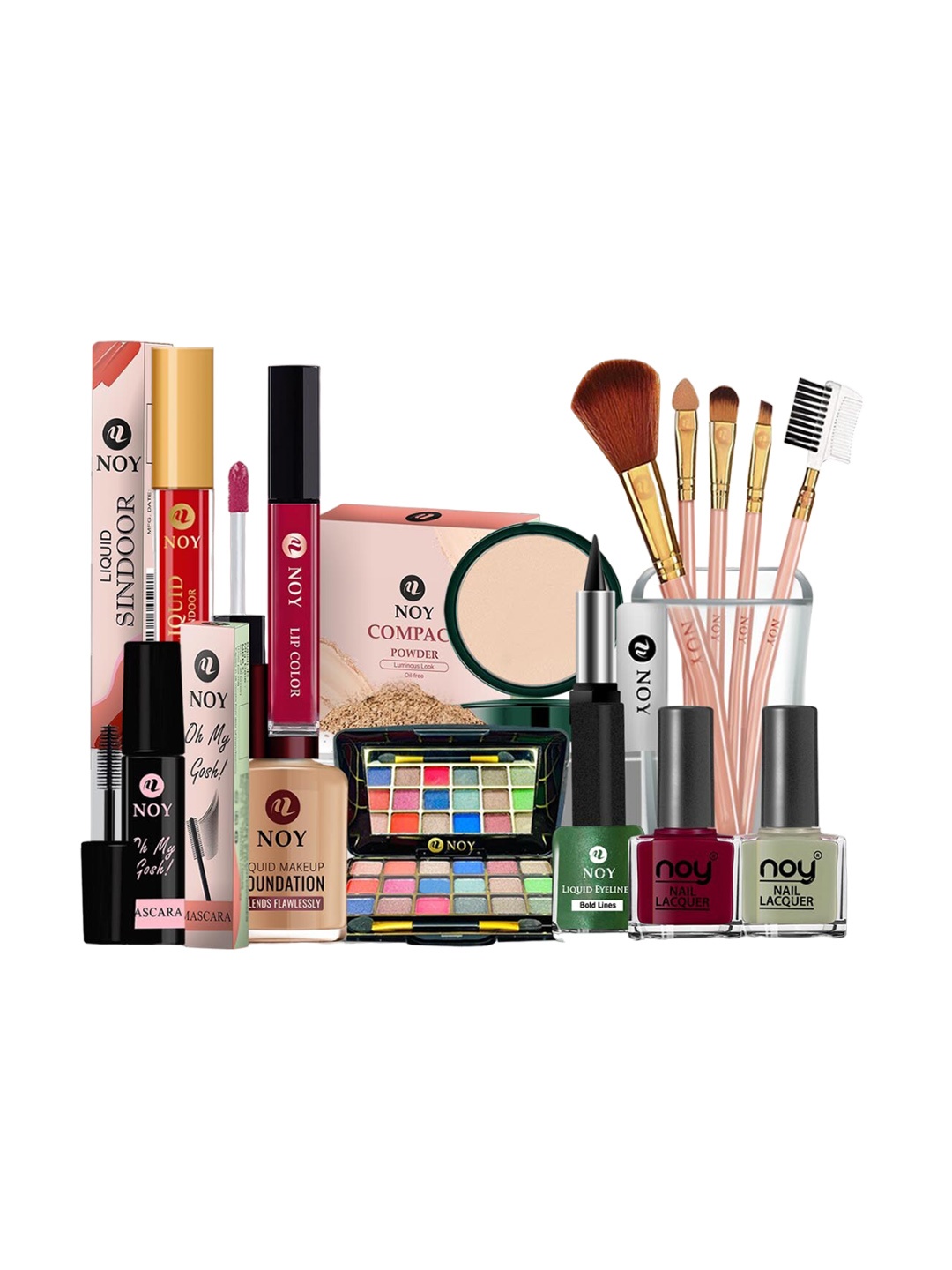 

NOY Set Of 15 Luxurious Beauty Makeup Gift Combo - 1516, Pink