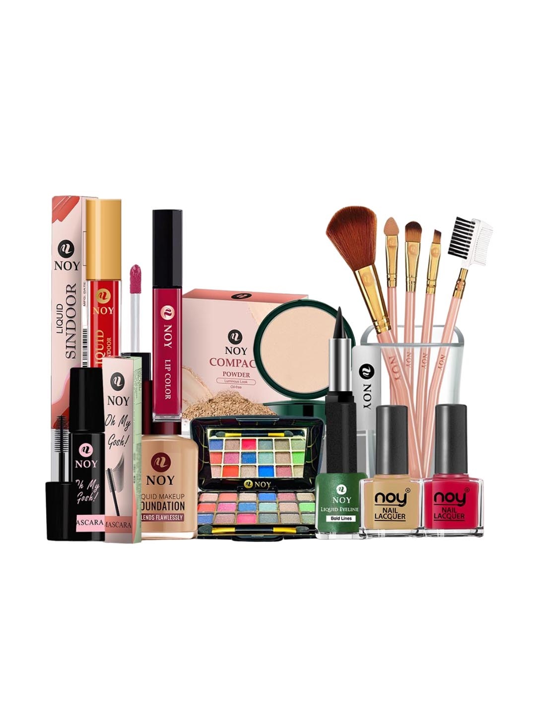 

NOY Set Of 15 Luxurious Beauty Makeup Gift Combo - 1228, Pink