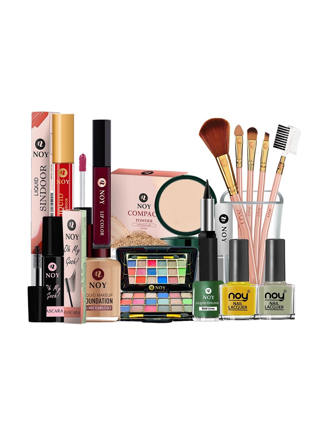 

NOY Waterproof Makeup Combo - Daily Wear Cruelty Free - Combo No. 1416, Multi