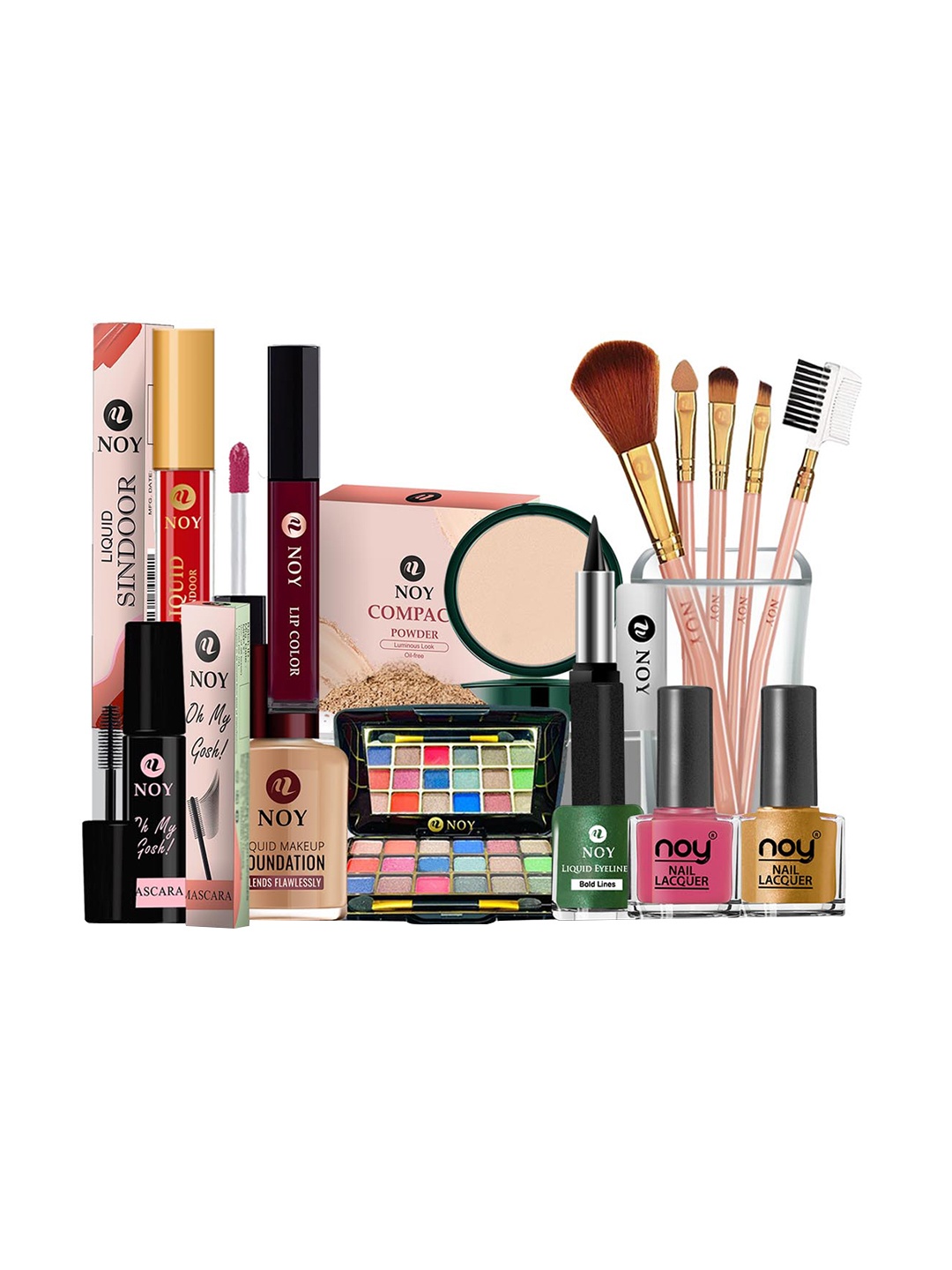 

NOY 15Pcs Luxurious Beauty Essentials - Combo No.1296, Nude