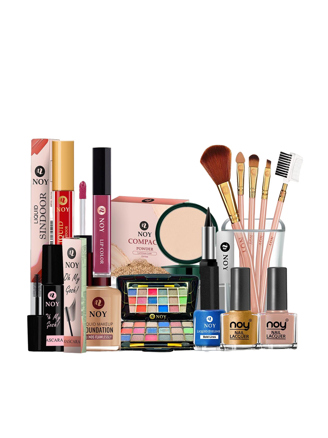 

NOY 15Pcs Luxurious Beauty Essentials - Combo No.1127, Nude