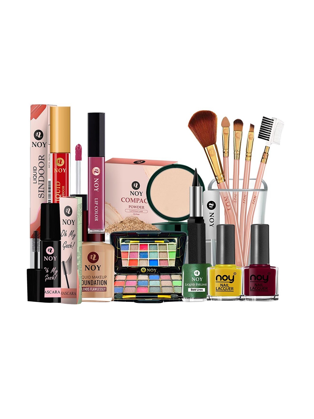 

NOY 15Pcs Luxurious Beauty Essentials - Combo No.1399, Nude