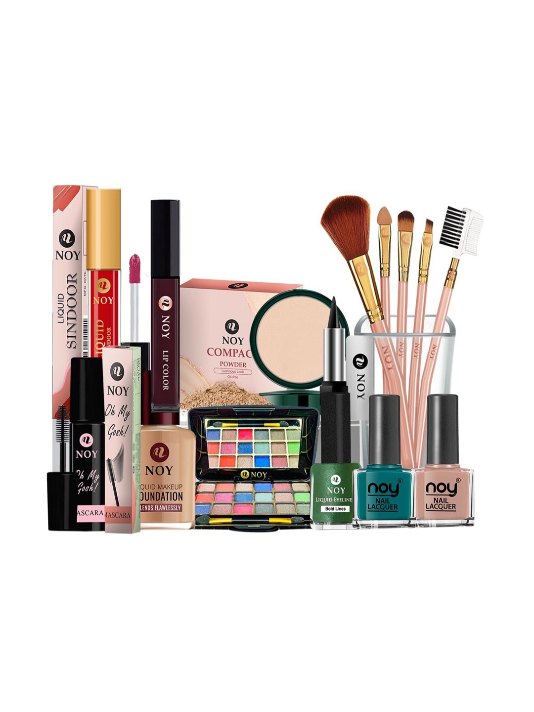 

NOY 15Pcs Luxurious Beauty Essentials - Combo No.1390, Nude