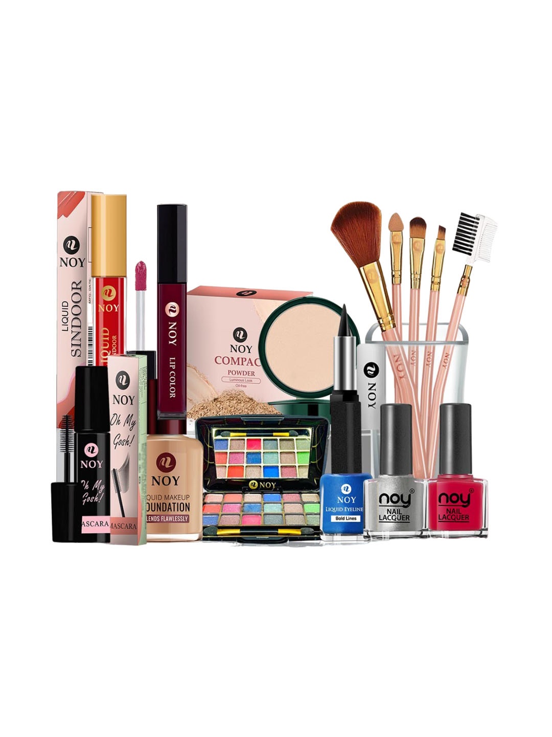 

NOY 15Pcs Luxurious Beauty Essentials - Combo No.1136, Nude