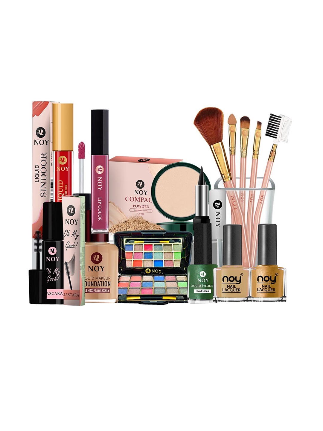 

NOY 15-Pcs Makeup Combo - Exude Irresistible Charm - Combo No 1215, Multi