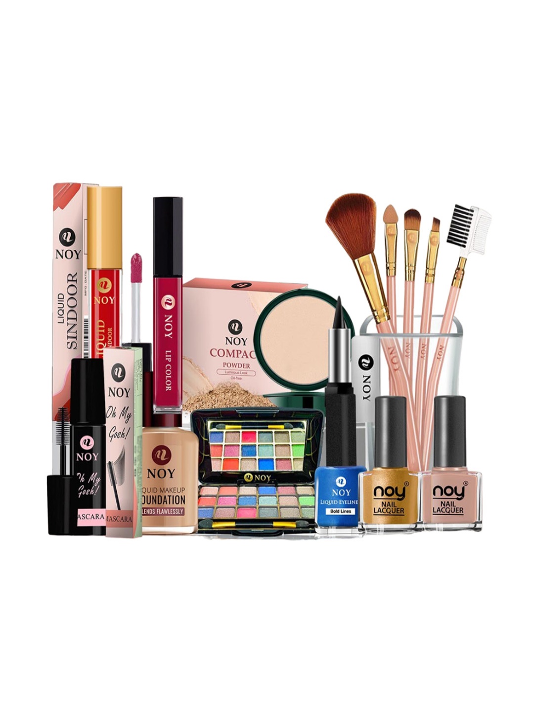 

NOY 15 Pcs Harmony: Seamless Blend Of Beauty Essentials NO#1124, Pink