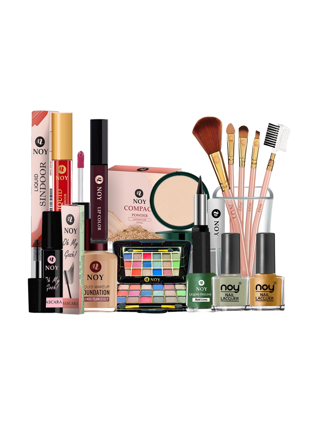 

NOY Hamper Envy 15Pcs Makeup Combo-Coveted Combo For Envy-Worthy Looks - Combo No 1574, Green