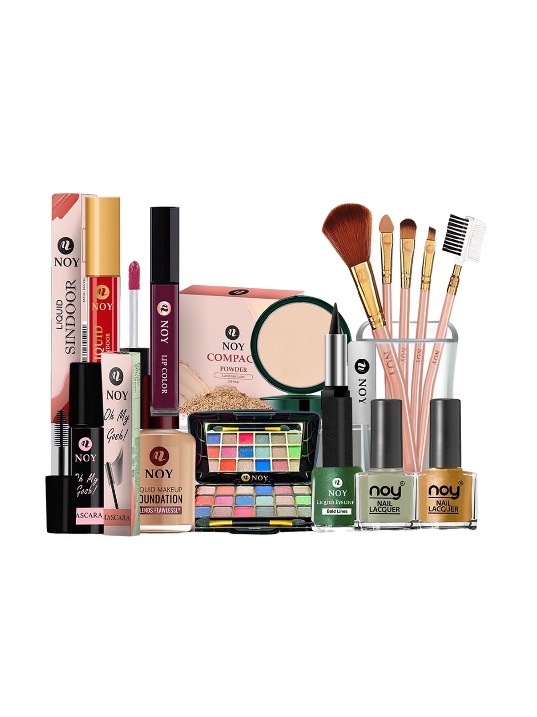 

NOY Hamper Enchant 15Pc Makeup Combo-Mesmerizing Duo For Enchanting Beauty- Combo No 1570, Green