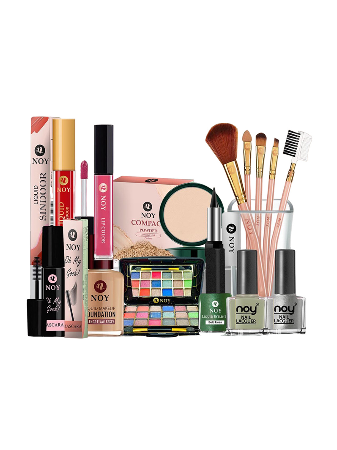 

NOY Euphoria 15Pcs Makeup Combo-Blissful Beauty Captured In Perfect Duo- Combo No 1579, Nude