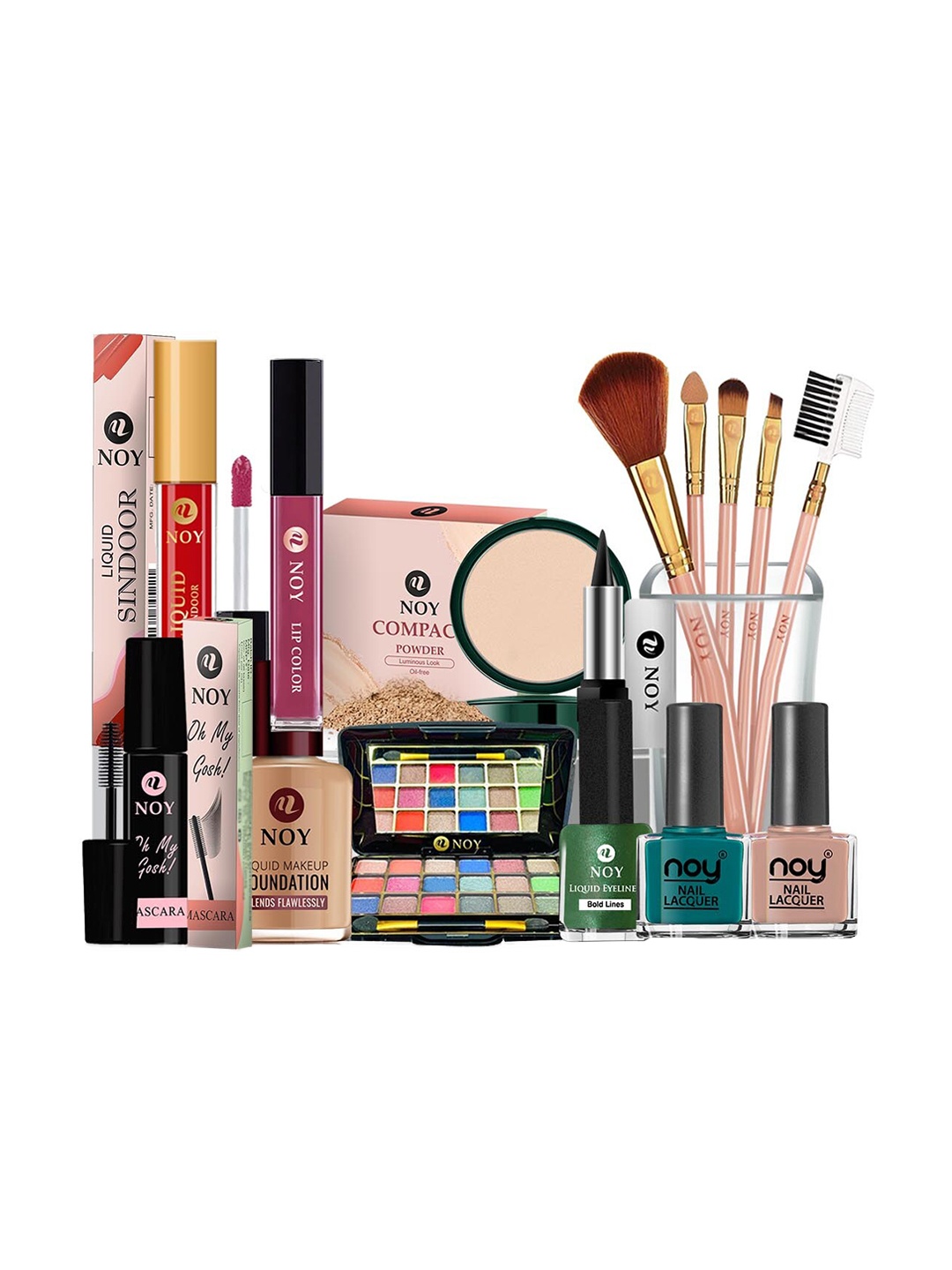 

NOY Magic 15Pcs Makeup Combo- The Ultimate Beauty Power Duo - Combo No 1391, Nude