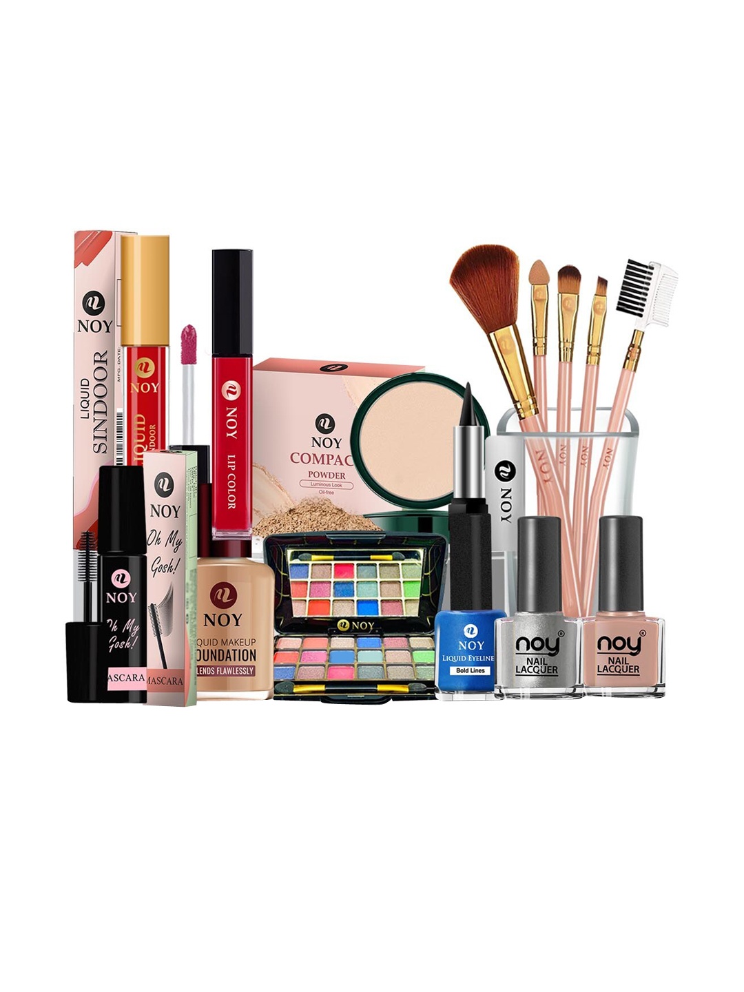 

NOY Prodigy 15Pcs Makeup Combo- The Ultimate Beauty Power Duo - Combo No 1141, Nude