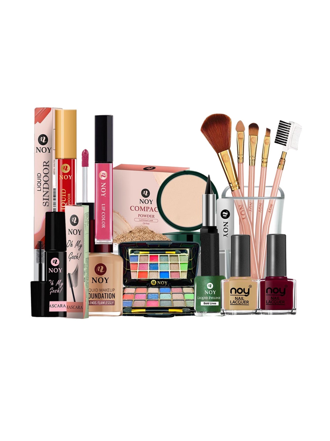 

NOY Euphoria 15Pcs Makeup Combo-Blissful Beauty Captured In Perfect Duo- Combo No 1179, Nude