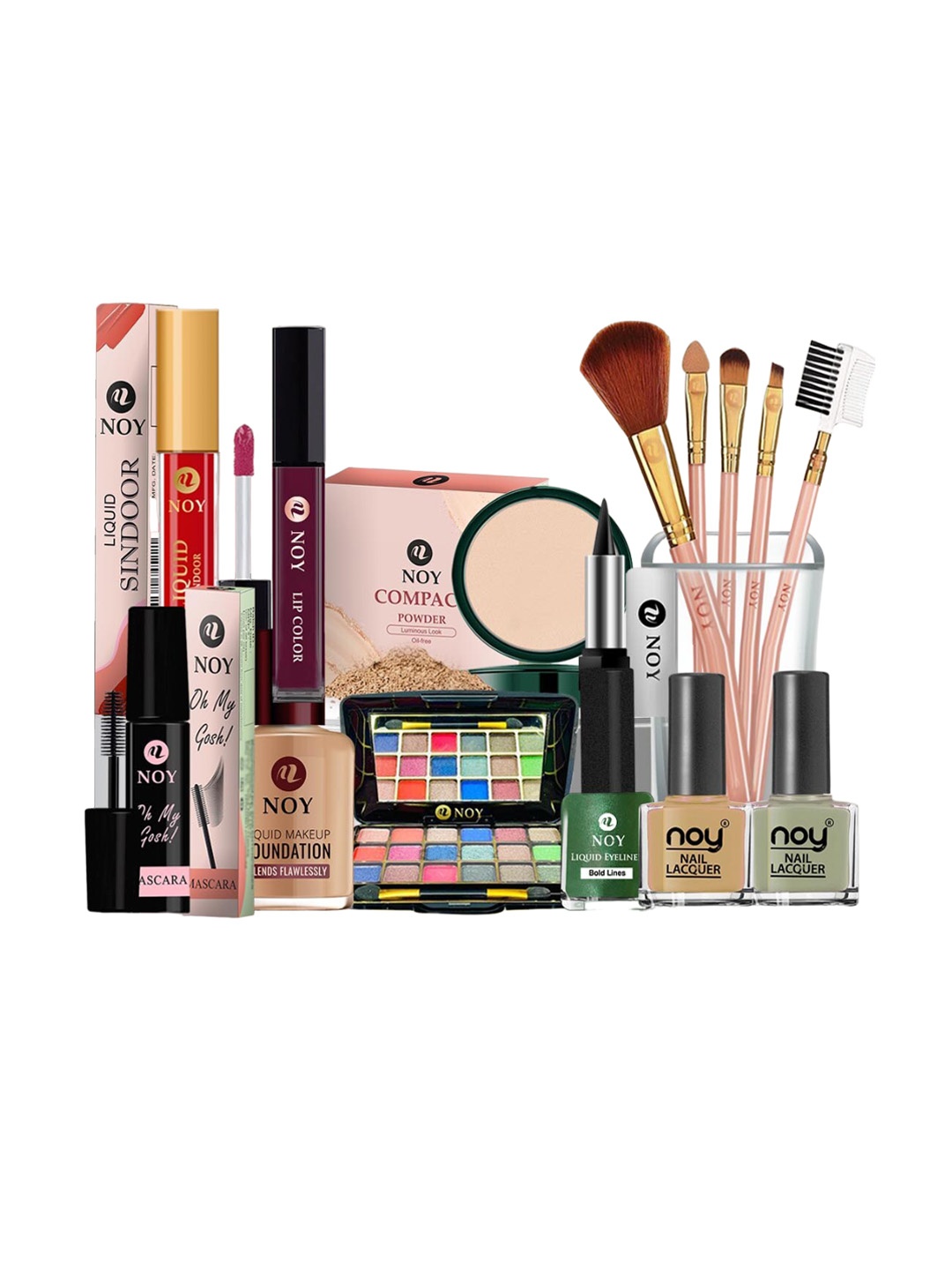 

NOY Maven 15Pcs Makeup Combo-Expertly Curated Beauty Mastery- Combo No 1194, Nude