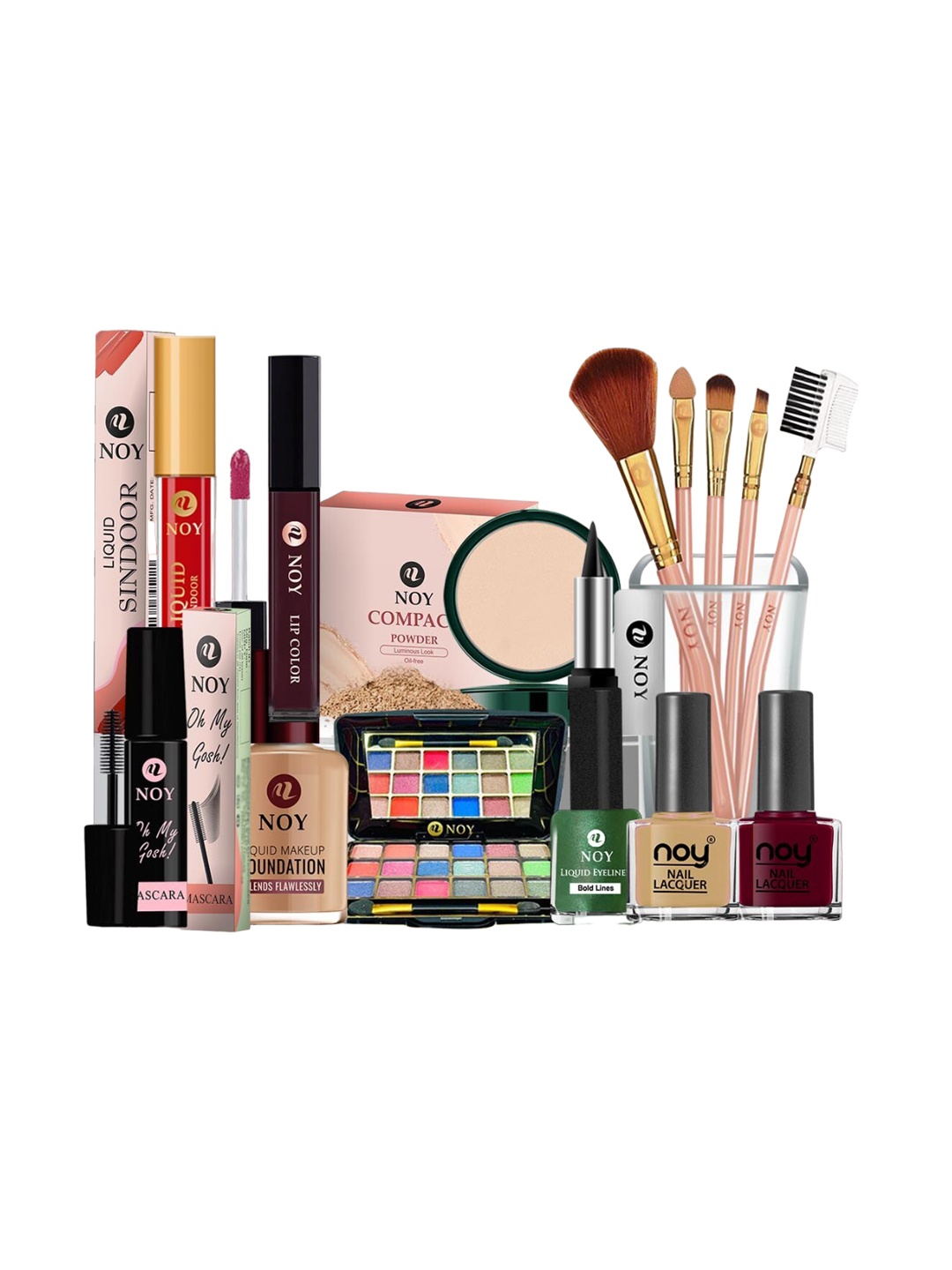 

NOY 15 Pcs Makeup Gift Glamour: Red Carpet Ready With Glamorous Pairings NO#1182, Nude