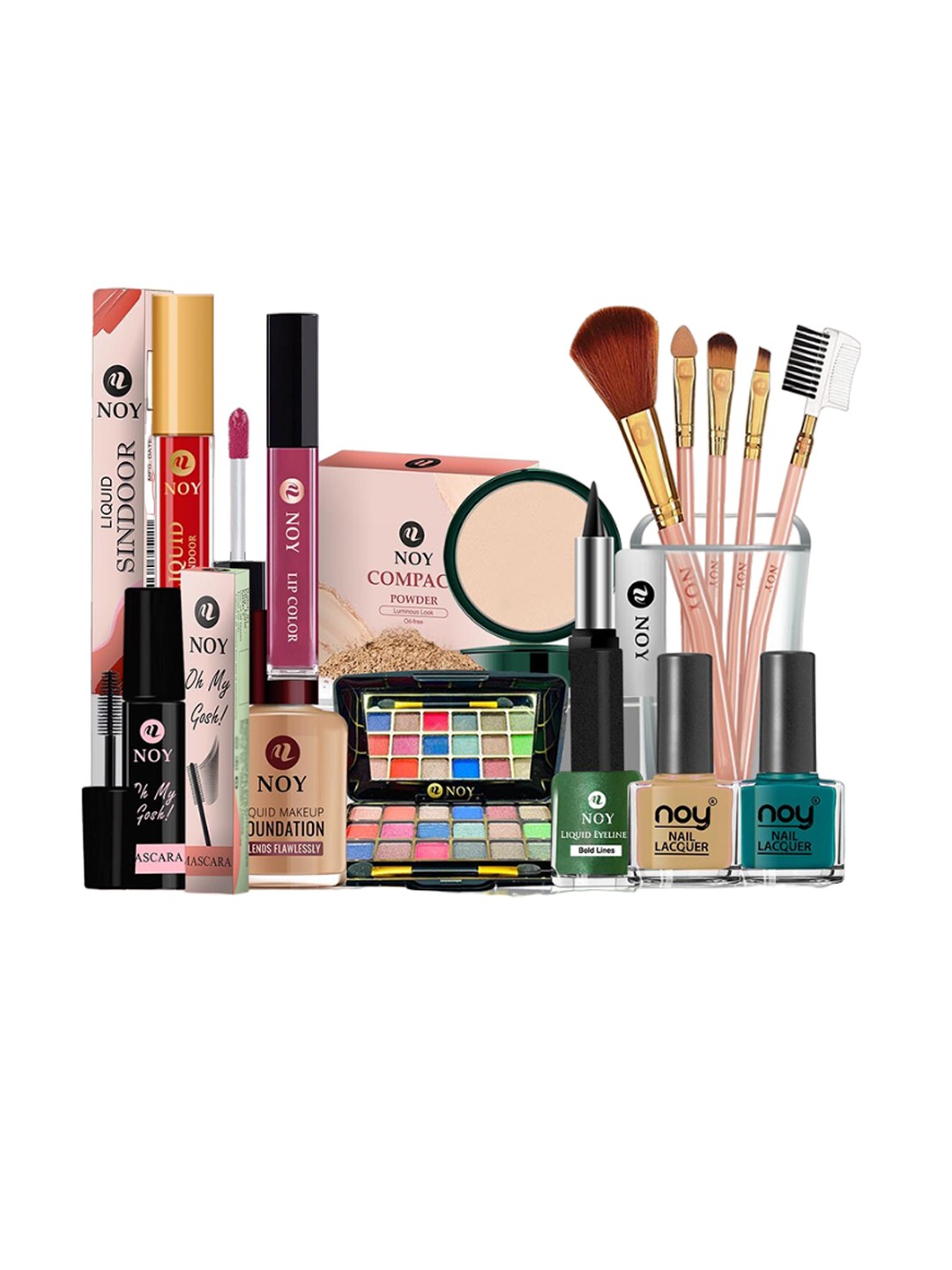 

NOY 15Pcs Makeup Combo-Indulge In Double The Beauty Joy- Combo No 1167, Purple