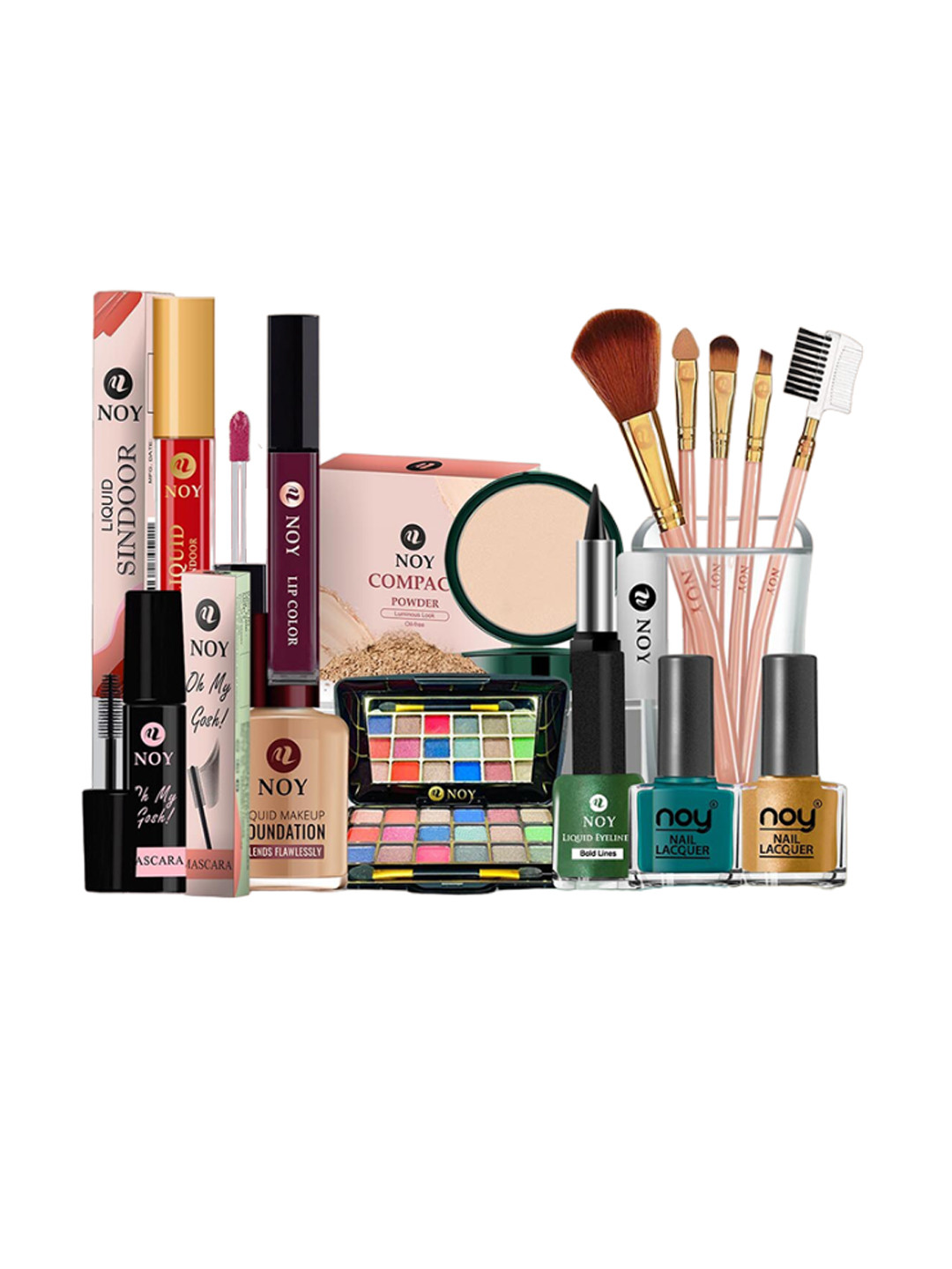 

NOY Beauty 15Pcs Makeup Combo-Captivating Match For Irresistible Beauty - Combo No 1583, Green