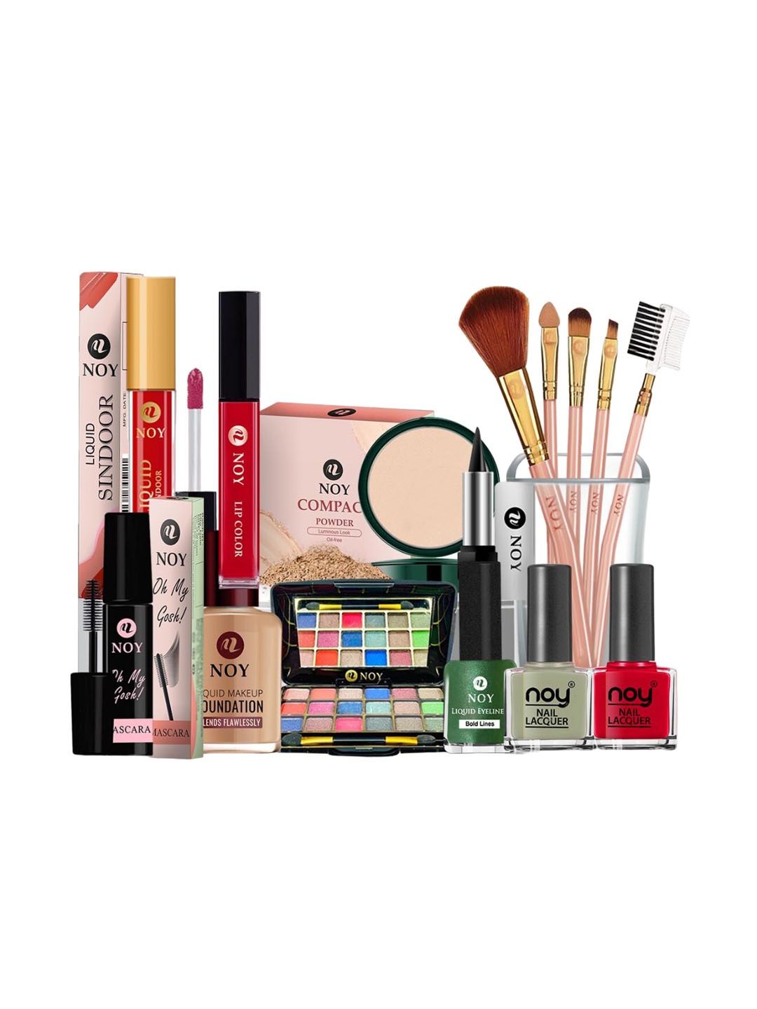 

NOY Captivate 15Pcs Makeup Combo-Irresistible Duo For Captivating Looks- Combo No 1565, Red