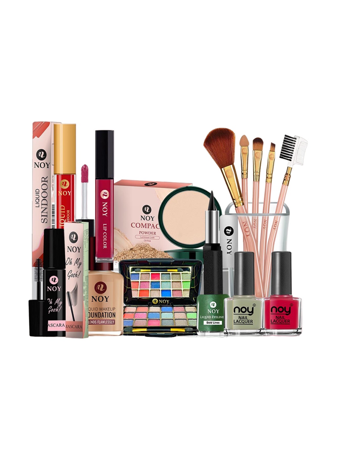 

NOY Illumination 15Pcs Makeup Combo-Radiant Harmony For Illuminated Beauty- Combo No 1588, Pink