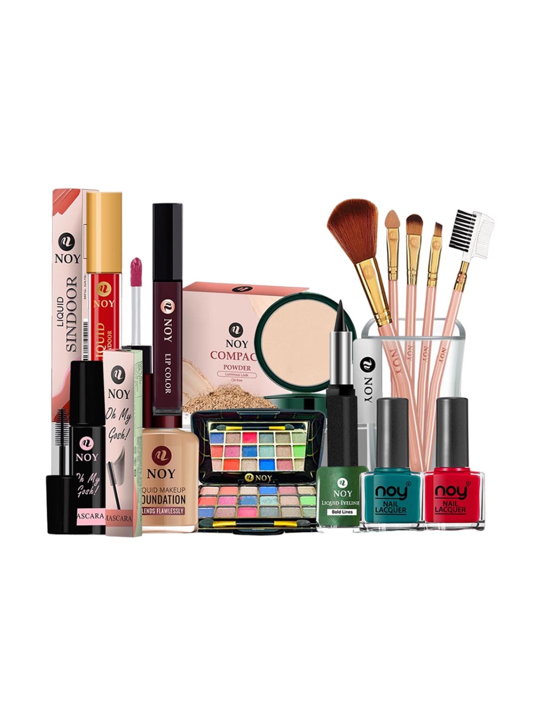 

NOY Set Of 15 Waterproof Makeup Combo - #1358, Green