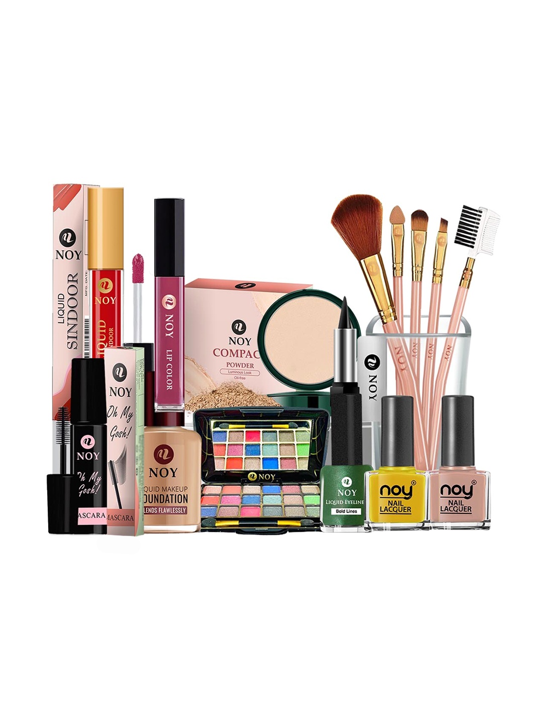 

NOY Maven 15Pcs Makeup Combo-Expertly Curated Beauty Mastery- Combo No 1455, Purple