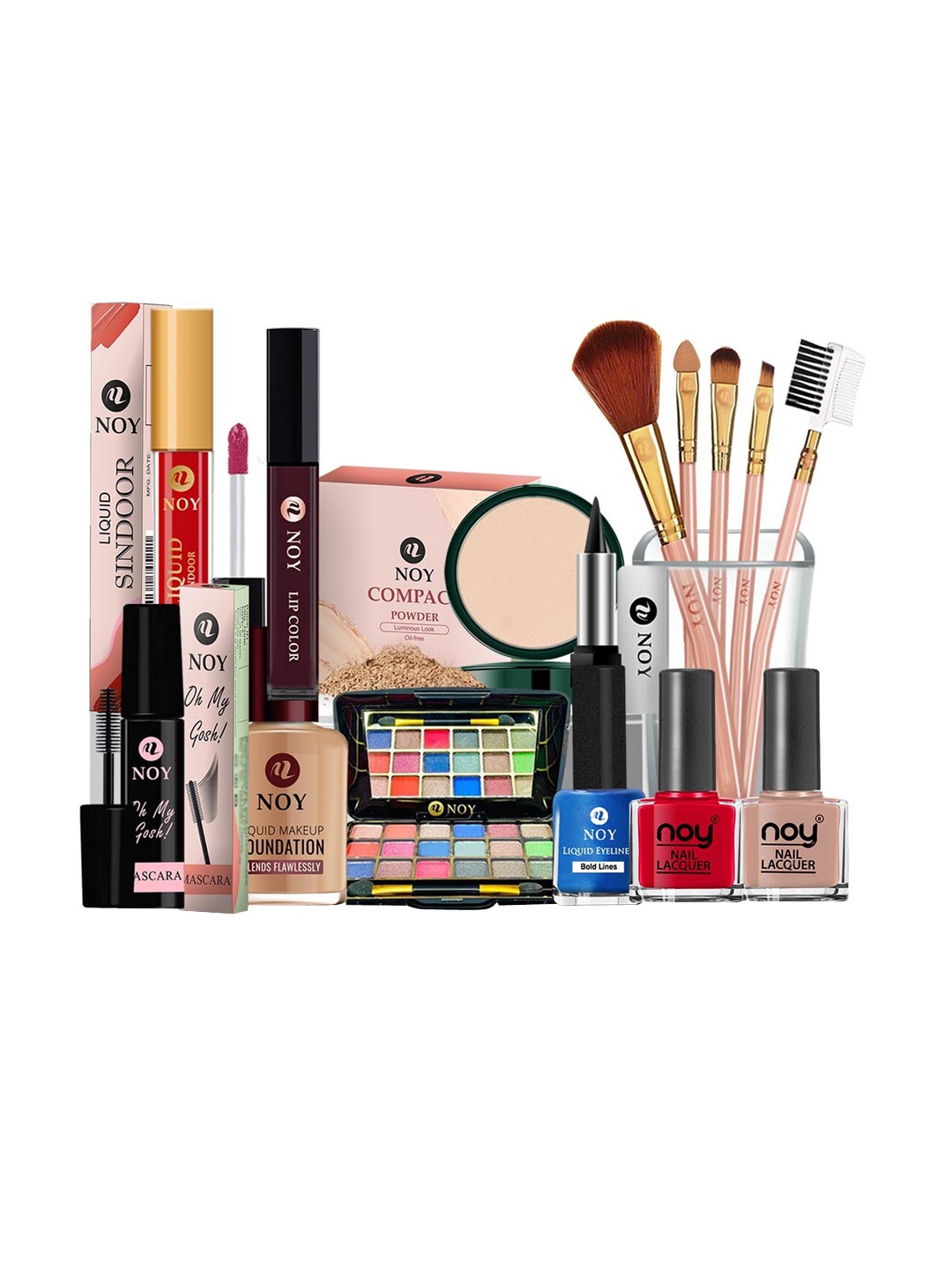 

NOY Bliss 15Pcs Makeup Combo-Perfect Harmony Of Beauty Essentials - Combo No 1102, Nude