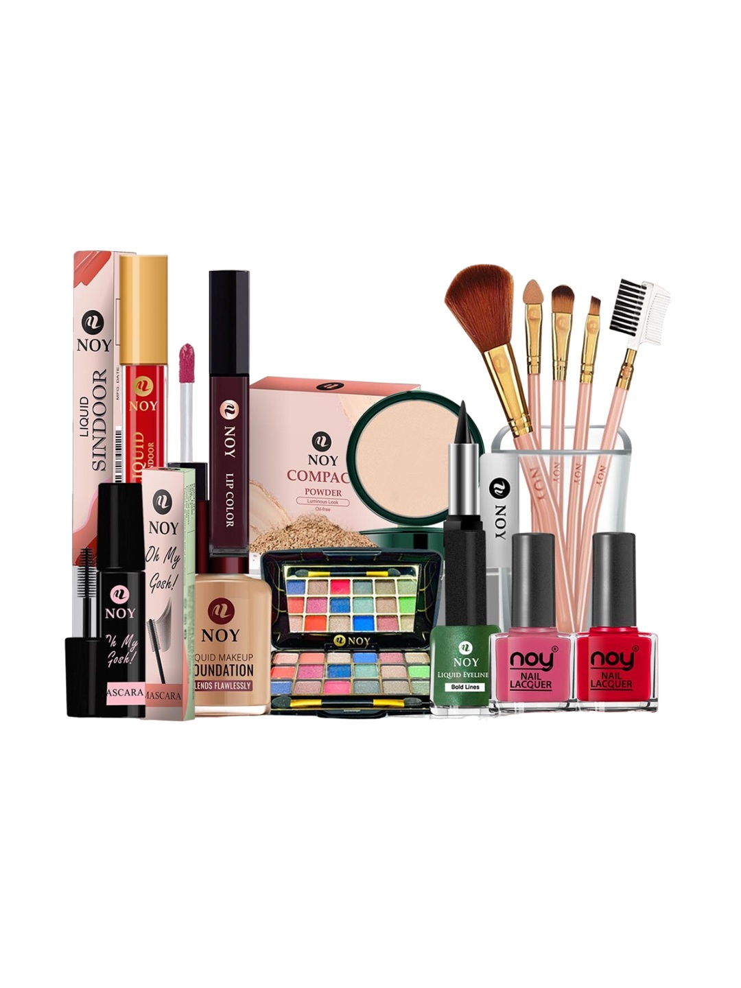 

NOY Bliss 15Pcs Makeup Combo-Your Perfect Match For Flawless Looks - Combo No 1286, Pink