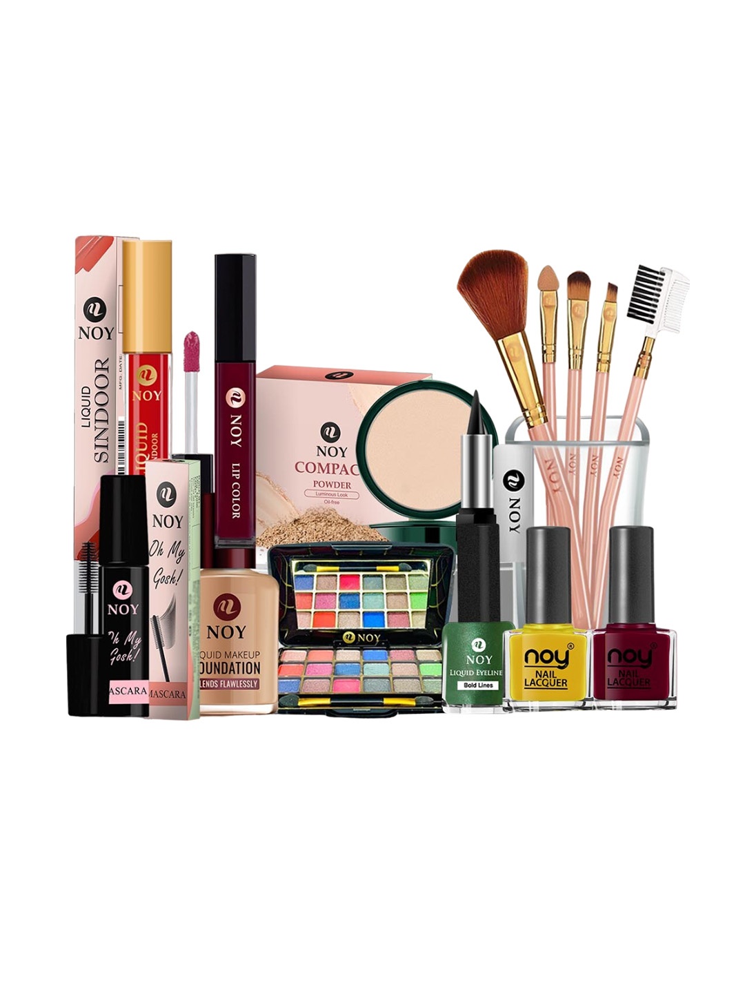 

NOY Opulence 15Pcs Makeup Combo-Luxurious Beauty Pairings For Glam - Combo No 1400, Multi