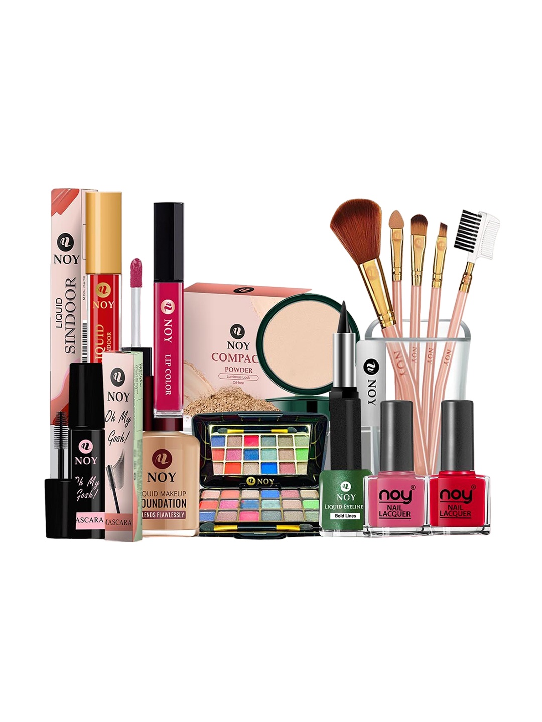 

NOY Delight 15Pcs Makeup Combo-Indulge In Double The Beauty Joy - Combo No 1289, Magenta