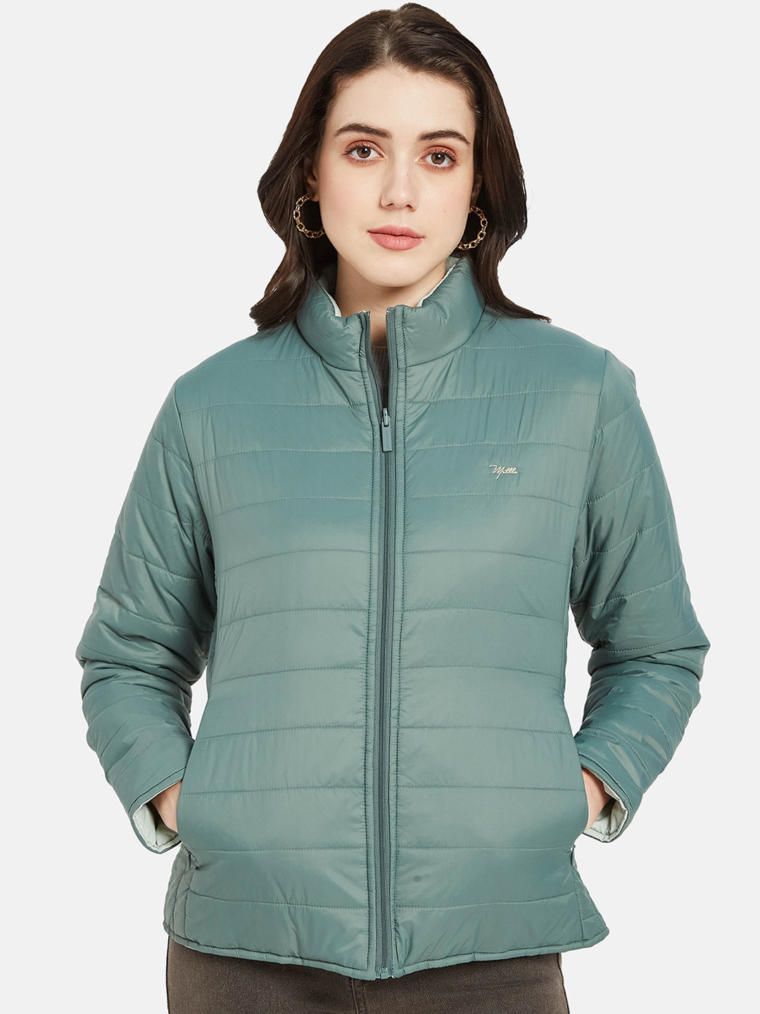 

METTLE Mock Collar Puffer Jacket, Olive