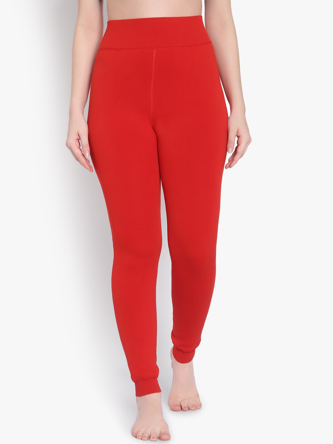 

BRACHY Women Warm Fur Thermal Leggings, Red