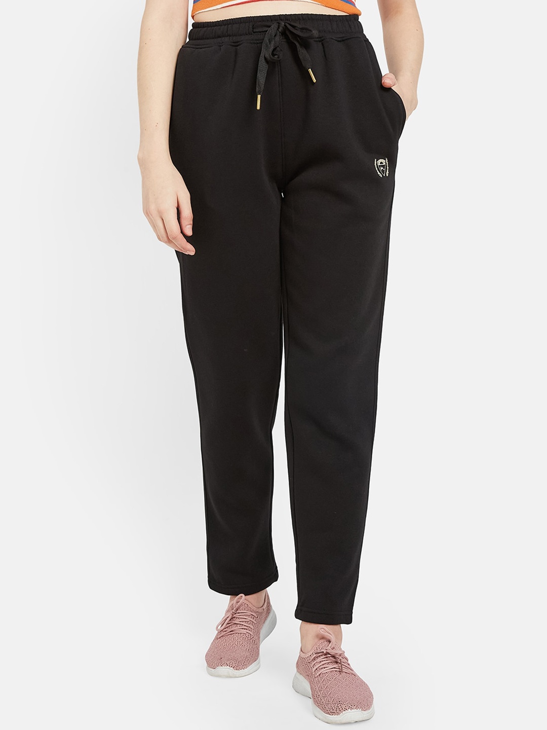 

METTLE Women Mid Rise Track Pants, Black