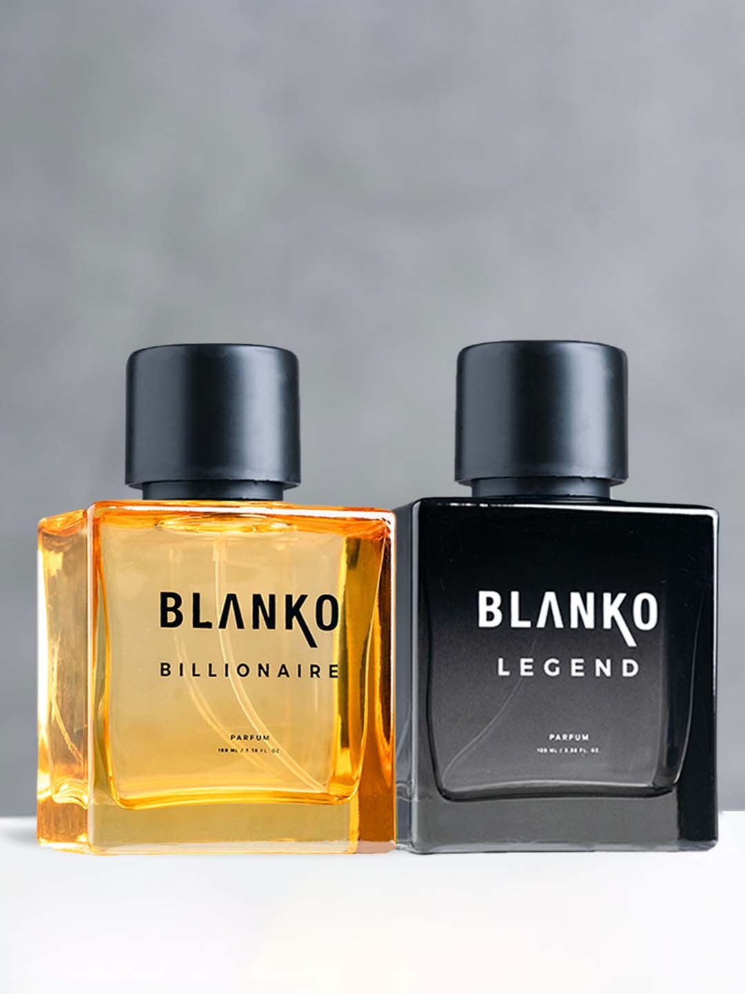 

BLANKO Men Set of Billionaire & Legend Long Lasting Parfum - 100 ml each, Black