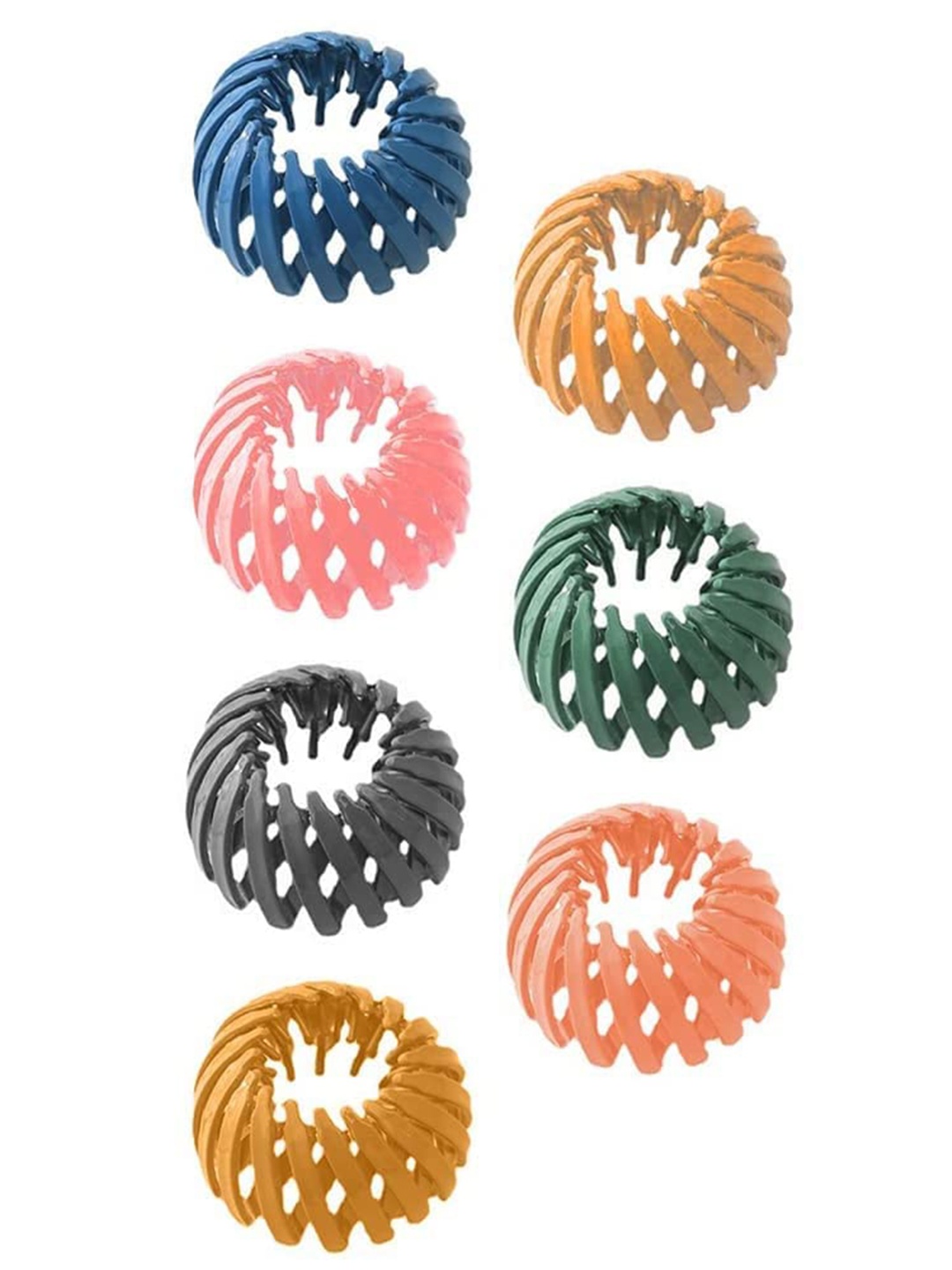 

VAGHBHATT Set of 7 Ponytail Holders, Green