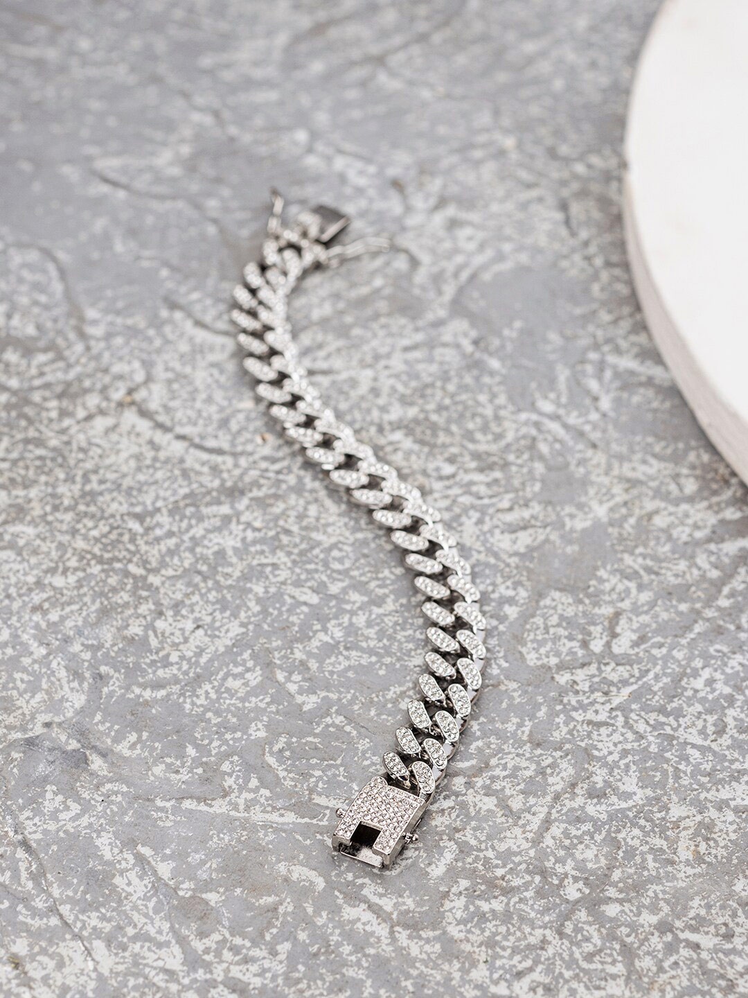 

WROGN Men Wraparound Bracelet, Silver