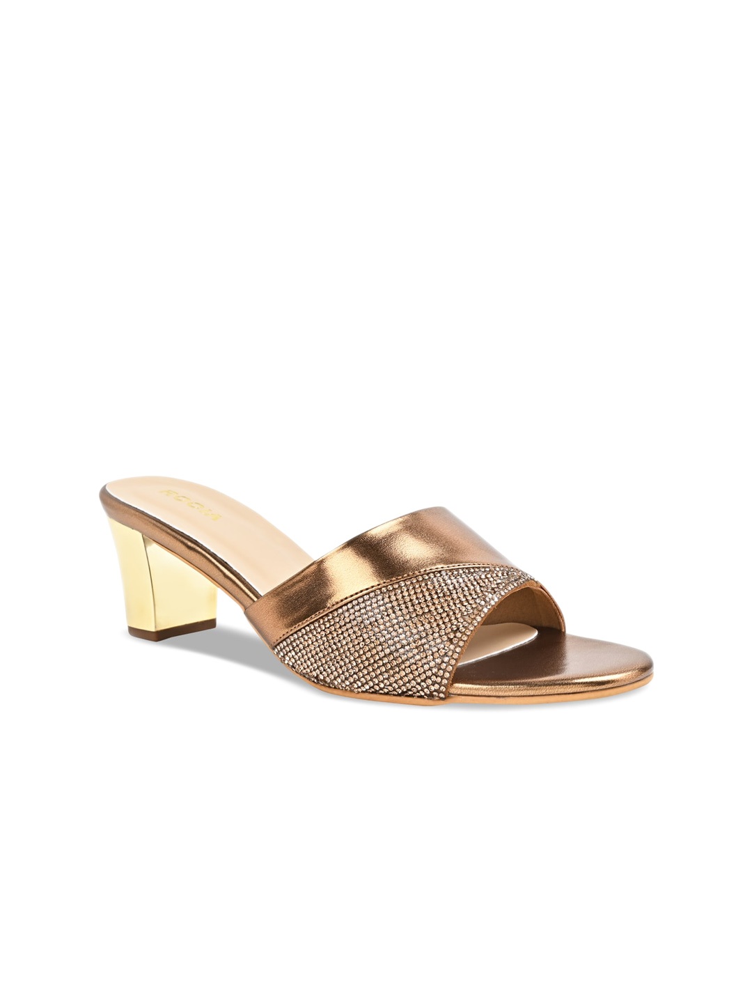 

Rocia Ethnic Embellished Block Heels, Gold