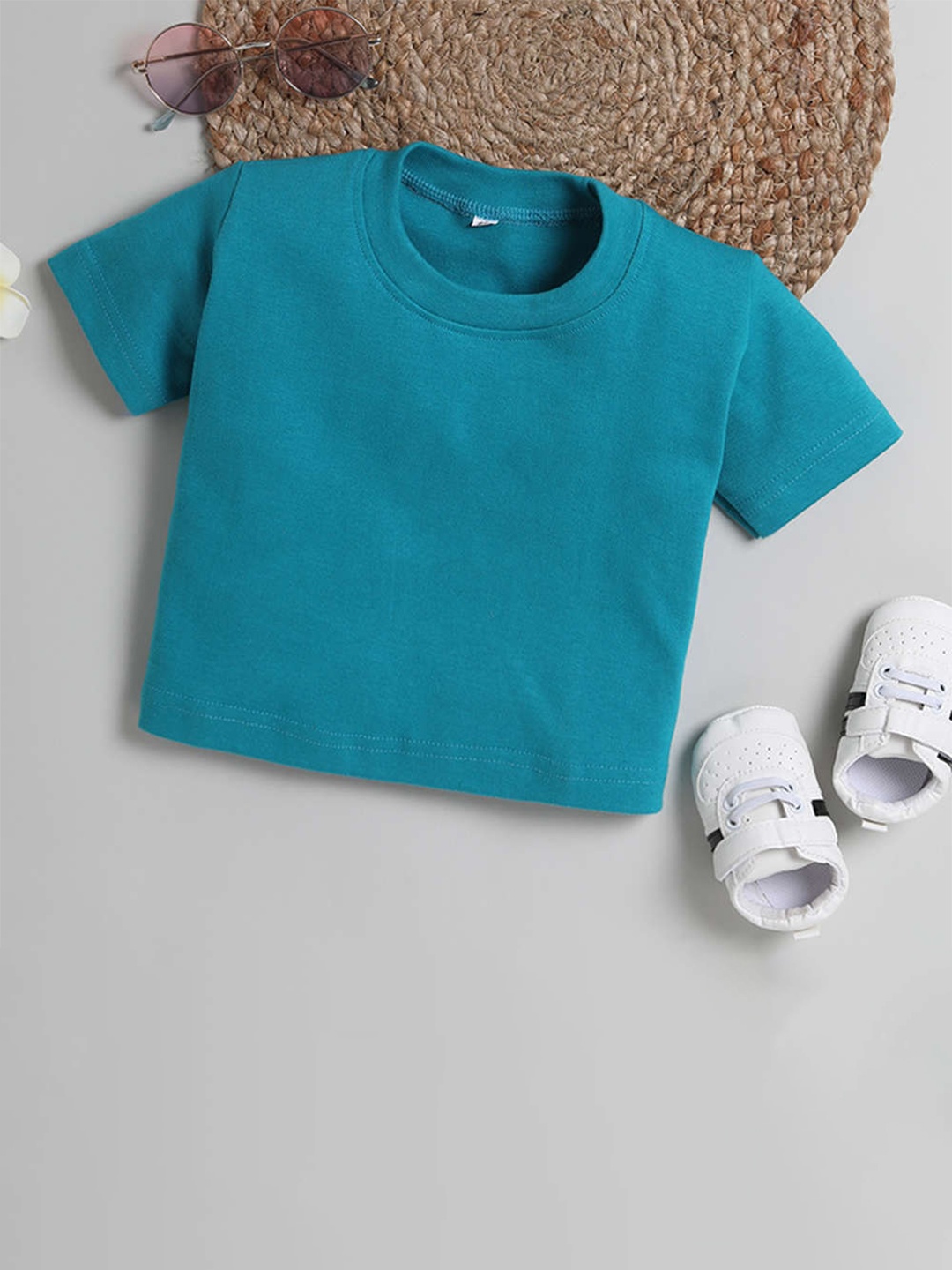 

Lil homies Girls Round Neck Cropped Top, Teal