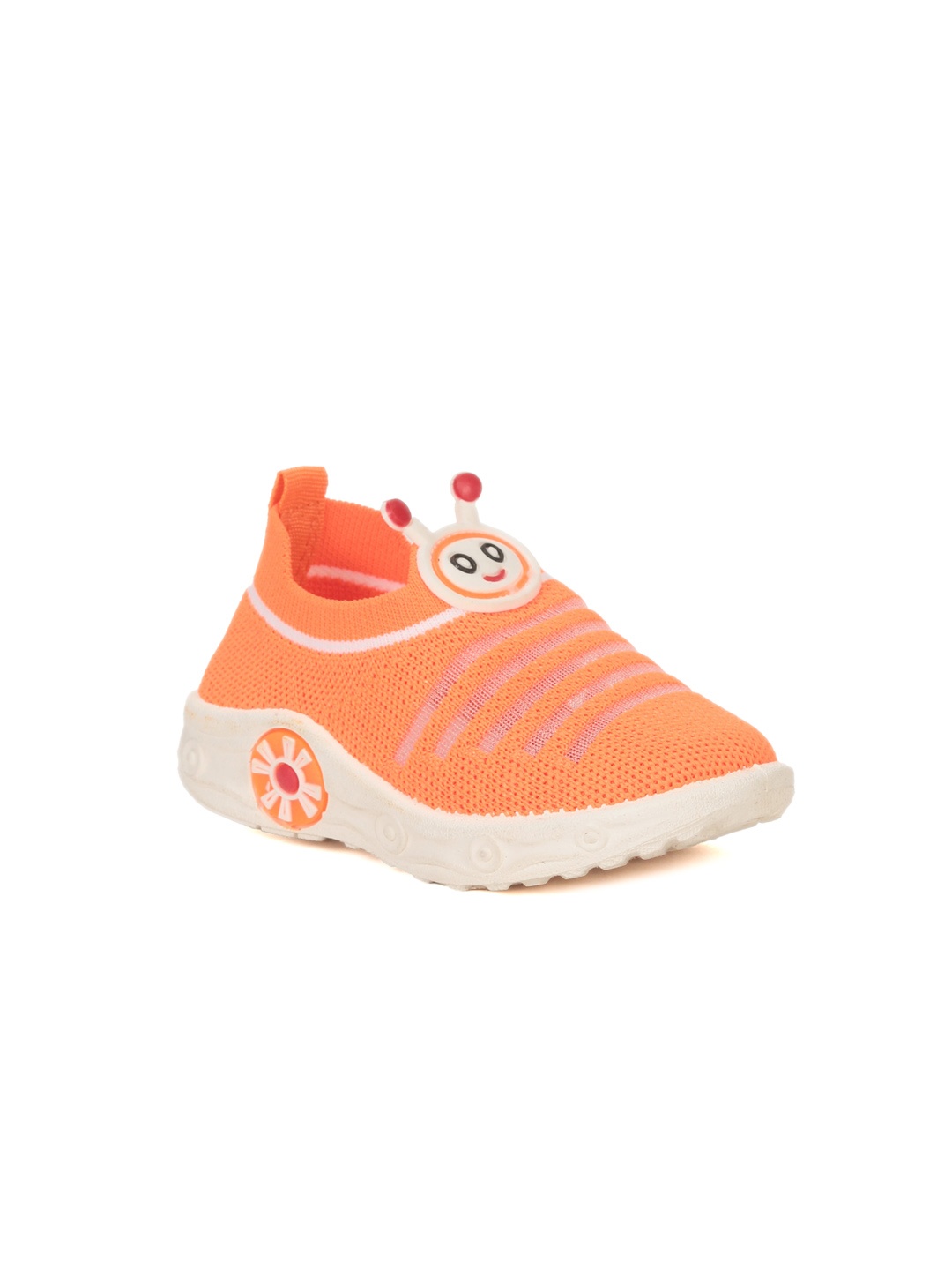 

Lil Lollipop Kids Textured Slip-On Sneakers With Musical Chu Chu, Orange