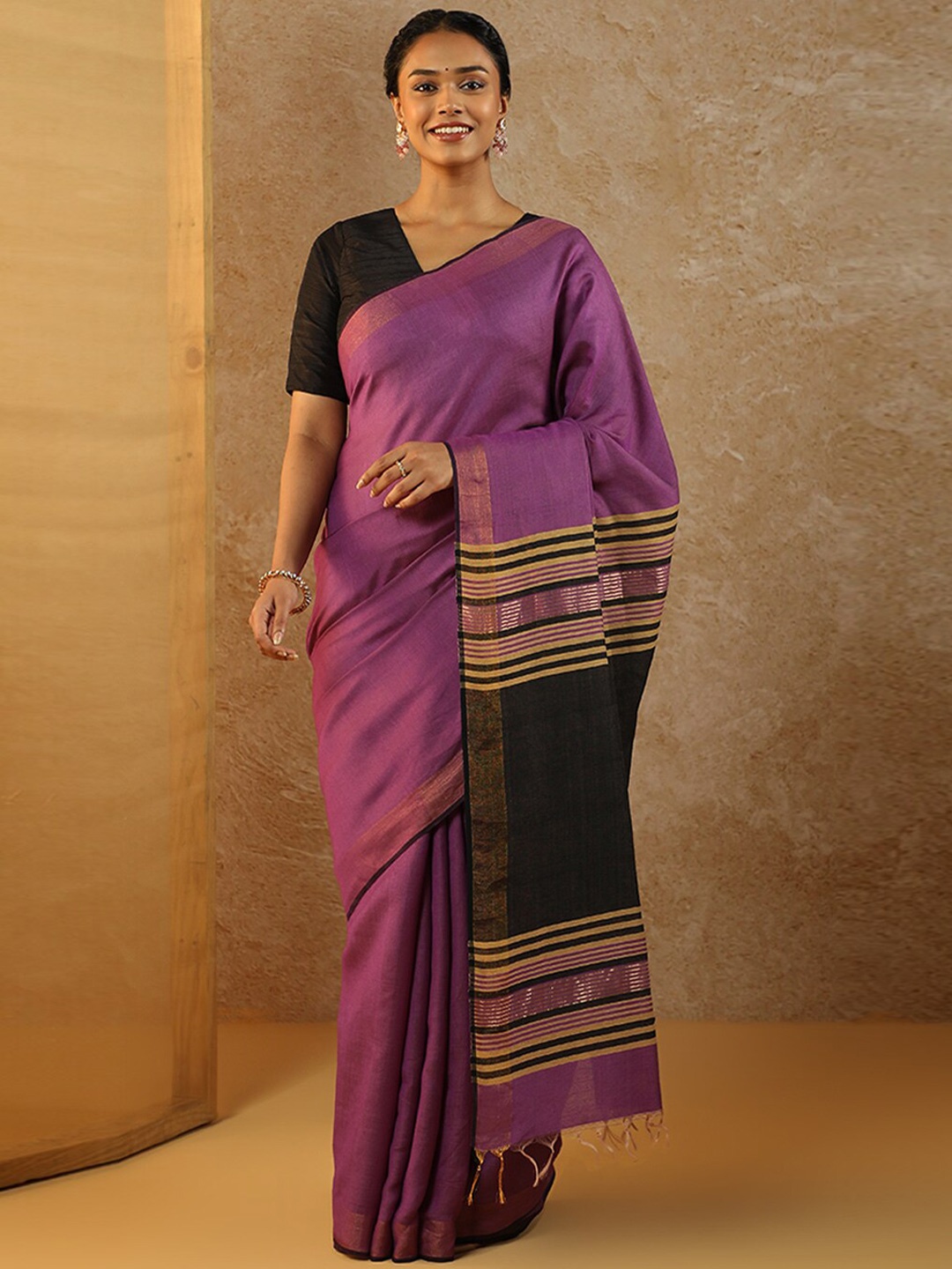 

Taneira Zari Bhagalpuri Saree, Purple