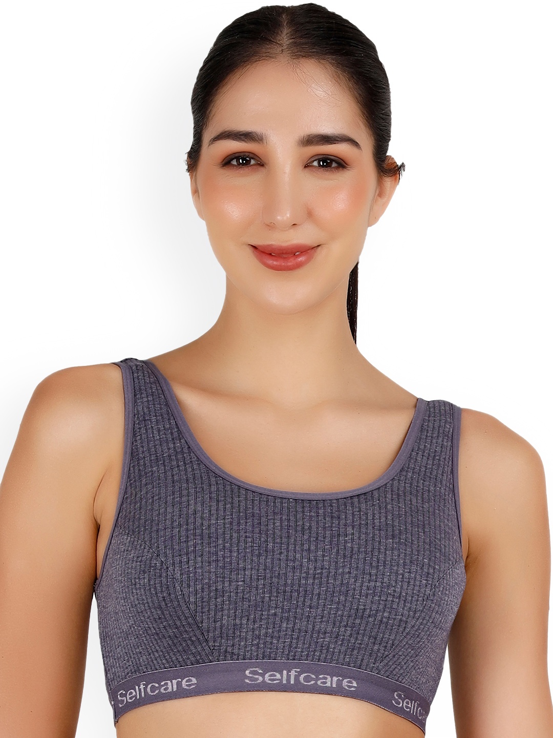 

SELFCARE Round Neck Thermal Tops, Blue