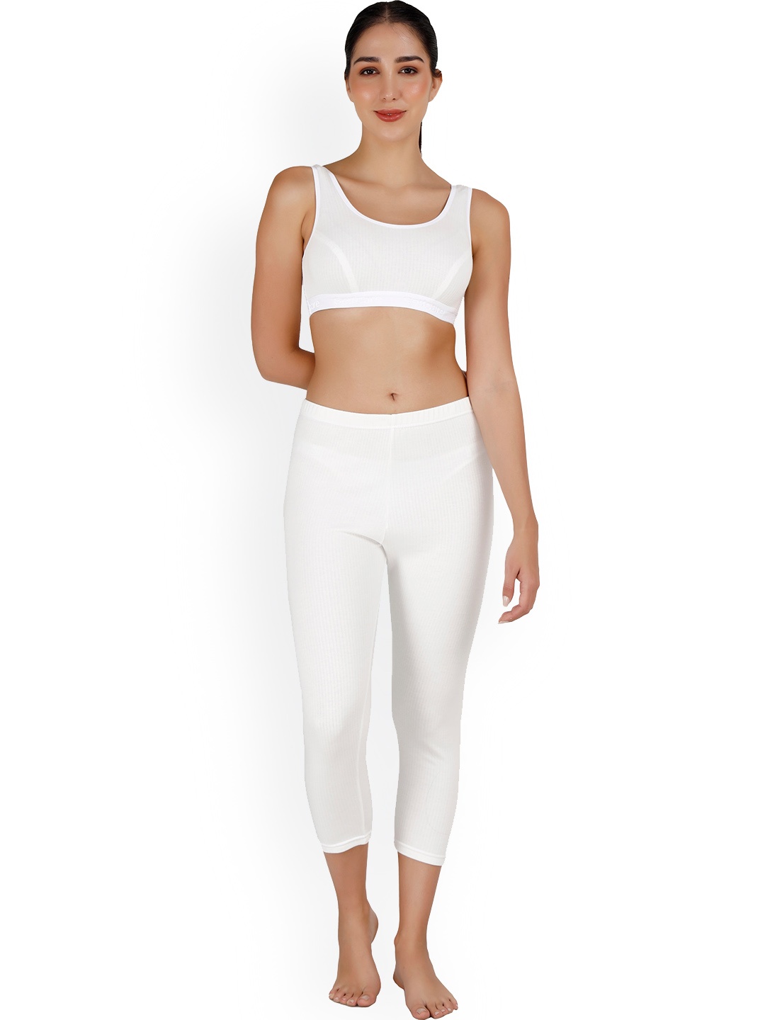 

SELFCARE Women Cotton Thermal Set, White